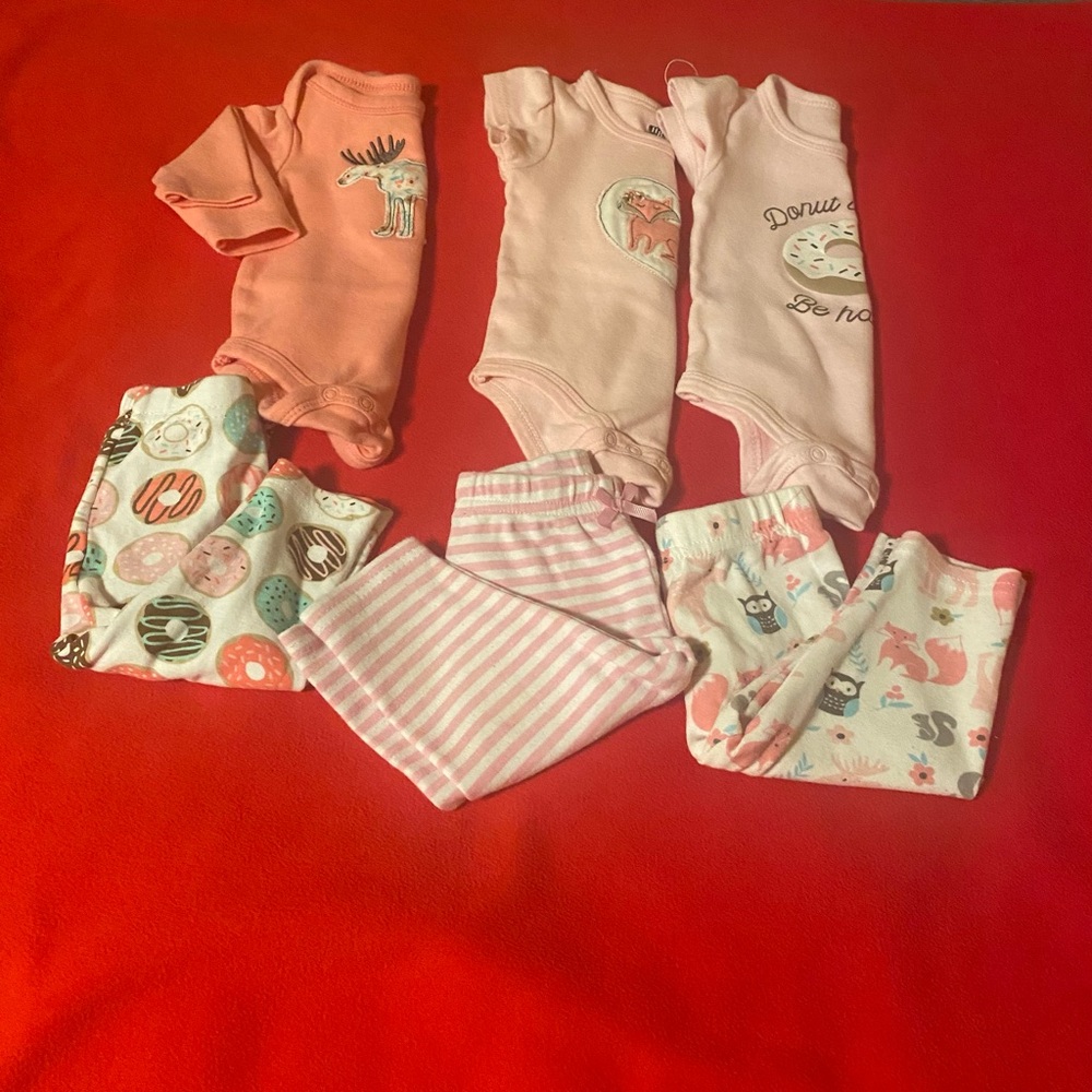 A Bundle Of Three Set Of  Onesie With Bottom